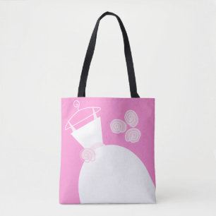 Weddenschap Gewonnen Roze Moeder Bride achtertekst Tote Bag