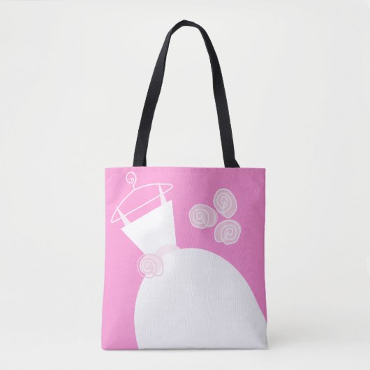 Weddenschap Gewonnen Roze Moeder Bride achtertekst Tote Bag (Voorkant)
