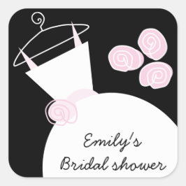 Weddenschap Gewonnen Roze vierkant zwart Vrijgezel Vierkante Sticker