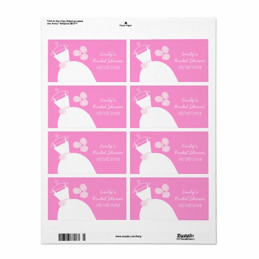 Weddenschap Gewonnen Roze Vrijgezellenfeest horizo Etiket (Full Sheet)