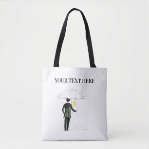 Weddenschap Gewoon gehuwde waterverf Tote Bag