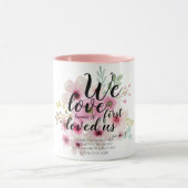 Weddenschap Gift 4 Ouders Bride Groom katholieke V Mok (Midden)