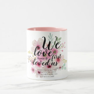 Weddenschap Gift 4 Ouders Bride Groom katholieke V Mok