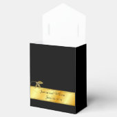Weddenschap Gift Box in Gold en Black Bedankdoosjes (Geopend)