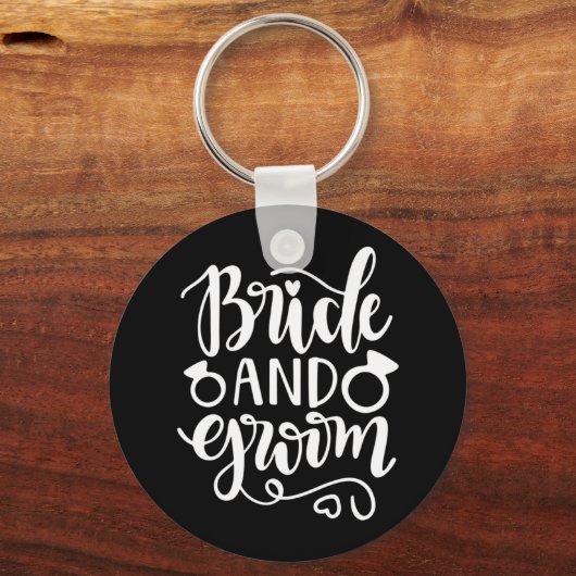 Weddenschap Gift Bride en Groom Sleutelhanger (Voorkant)