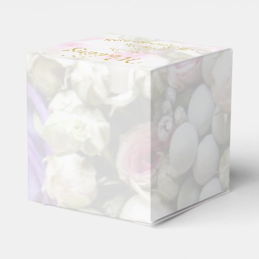 Weddenschap Gift - Bride met kleurrijke bruiloft Bedankdoosjes (Achterkant)