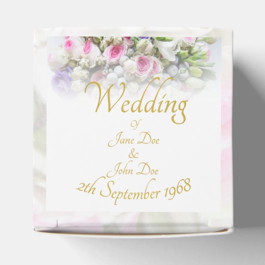 Weddenschap Gift - Bride met kleurrijke bruiloft Bedankdoosjes (Bovenkant)