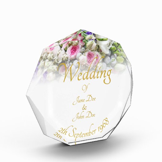 Weddenschap Gift - Bride met kleurrijke bruiloft Fotoblokken (Links)