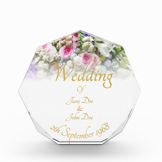 Weddenschap Gift - Bride met kleurrijke bruiloft Fotoblokken (Voorkant)