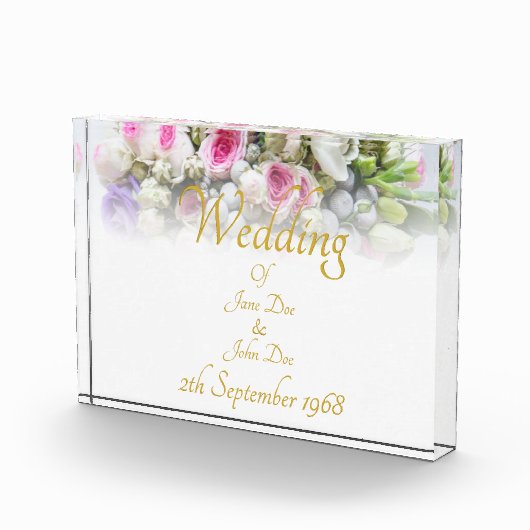 Weddenschap Gift - Bride met kleurrijke bruiloft Fotoblokken (Rechts)