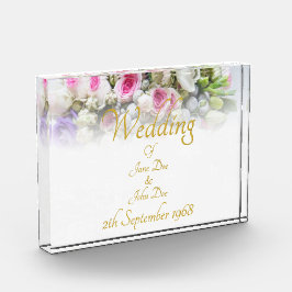 Weddenschap Gift - Bride met kleurrijke bruiloft Fotoblokken