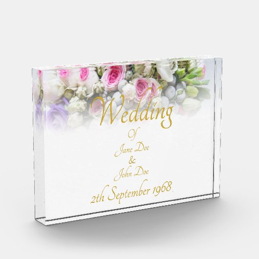 Weddenschap Gift - Bride met kleurrijke bruiloft Fotoblokken (Links)