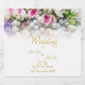 Weddenschap Gift - Bride met kleurrijke bruiloft Likeurfles Etiket (Enkel label)