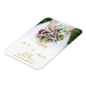 Weddenschap Gift - Bride met kleurrijke bruiloft Magneet (Linkerzijde)