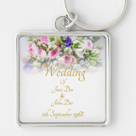 Weddenschap Gift - Bride met kleurrijke bruiloft Sleutelhanger