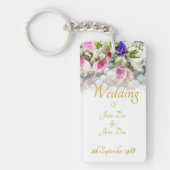 Weddenschap Gift - Bride met kleurrijke bruiloft Sleutelhanger (Voorkant)