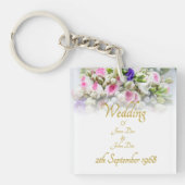 Weddenschap Gift - Bride met kleurrijke bruiloft Sleutelhanger (Voorkant)