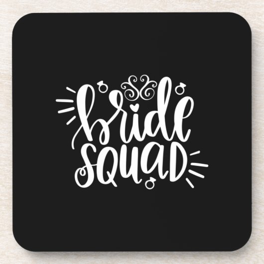 Weddenschap Gift Bride Squad Bier Onderzetter (Voorkant)