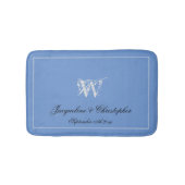 Weddenschap Gift Elegant Monogram Pas getrouwd Gif Badmat (Voorkant)