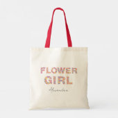 Weddenschap Gift for Bloemenmeisje Personalized Tote Bag (Achterkant)