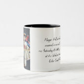 Weddenschap Gift Label Tweekleurige Koffiemok (Center)