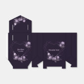 Weddenschap Gift Paars Floral Violet Geometric Bedankdoosjes (Uitgevouwen)