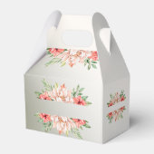 Weddenschap Gift Peach Oranje Floral Leaves Bedankdoosjes (Achterkant)