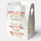 Weddenschap Gift Peach Oranje Floral Leaves Bedankdoosjes (Geopend)