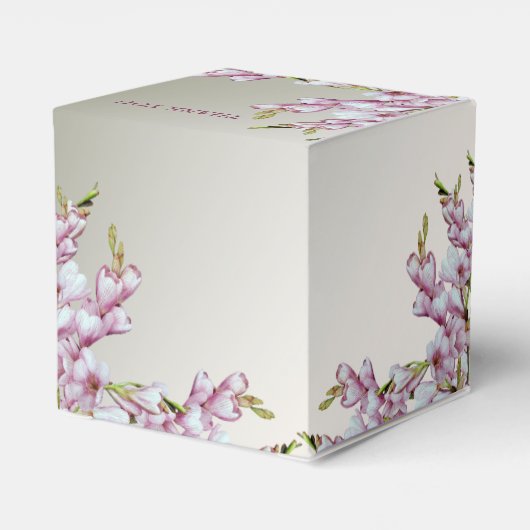 Weddenschap Gift Pink White Flowers Elegant Bedankdoosjes (Achterkant)