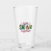 Weddenschap Gift We schitteren samen Glas (Voorkant)