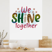 Weddenschap Gift We schitteren samen Poster (Keuken)