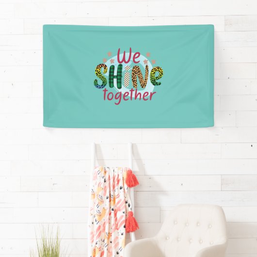 Weddenschap Gift We schitteren samen Spandoek (Insitu)