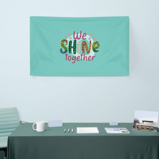 Weddenschap Gift We schitteren samen Spandoek (Beurs)