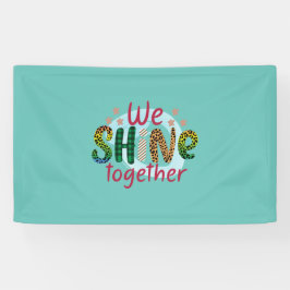 Weddenschap Gift We schitteren samen Spandoek