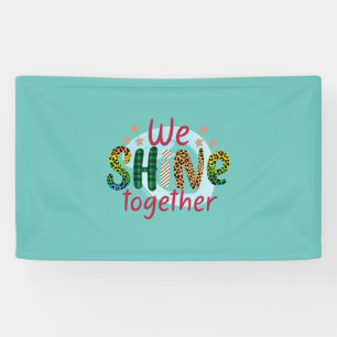 Weddenschap Gift We schitteren samen Spandoek