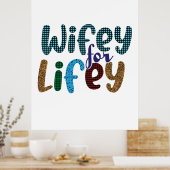 Weddenschap Gift Wife voor leven Poster (Keuken)