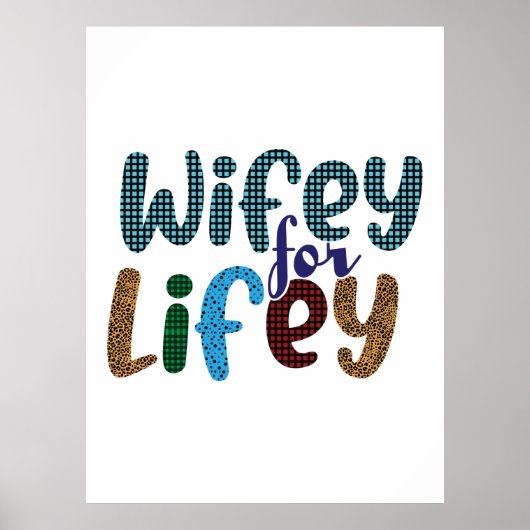 Weddenschap Gift Wife voor leven Poster (Voorkant)