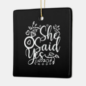 Weddenschap Gift ze zegt ja Keramisch Ornament (Links)