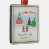 Weddenschap - Gingerbrood Bride & Groom Metalen Ornament (Rechts)