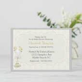 Weddenschap Glass Bubble Damask Vrijgezellenfeest  Kaart (Staand voorkant)