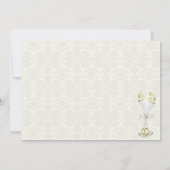 Weddenschap Glass Bubble Damask Vrijgezellenfeest  Kaart (Achterkant)