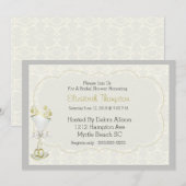 Weddenschap Glass Bubble Damask Vrijgezellenfeest  Kaart (Voorkant / Achterkant)