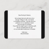 Weddenschap goed geldcadeaubedekking informatiekaartje (Voorkant)