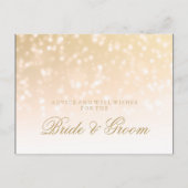 Weddenschap Gold Bokeh Sparkle Lights Advieskaart (Voorkant)