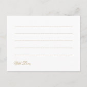 Weddenschap Gold Bokeh Sparkle Lights Advieskaart (Achterkant)