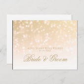 Weddenschap Gold Bokeh Sparkle Lights Advieskaart (Voorkant / Achterkant)