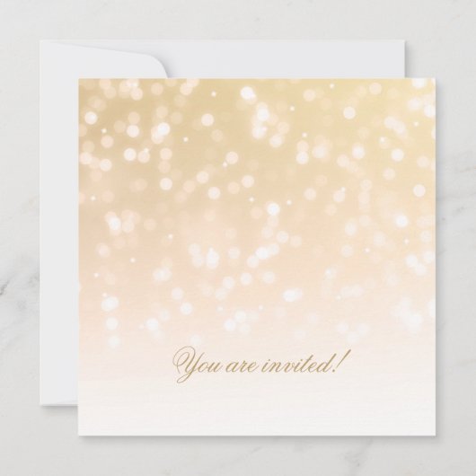 Weddenschap Gold Bokeh Sparkle Lights Kaart (Achterkant)