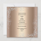 Weddenschap Gold Coffee Cream Silver  Elegant Kaart (Achterkant)
