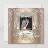 Weddenschap Gold Coffee Cream Silver  Elegant Kaart (Voorkant)