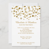 Weddenschap Gold Faux Glitter Stippen Kaart (Voorkant)